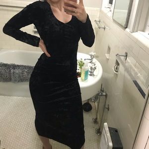 ✨Lulus • Cherish Me Velvet Long Sleeve Bodycon